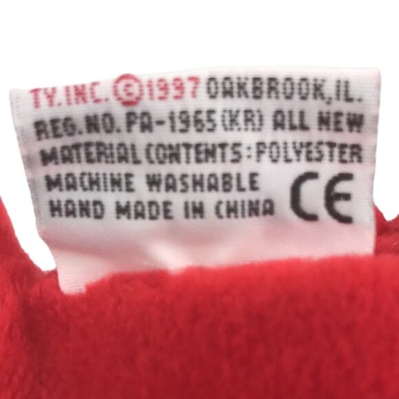 Vintage Ty Pillow Palls Red the Bull 14'' Plush 1997 Stuffed Animal Toy w/ Tags - Picture 11 of 12